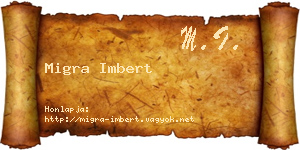 Migra Imbert névjegykártya
